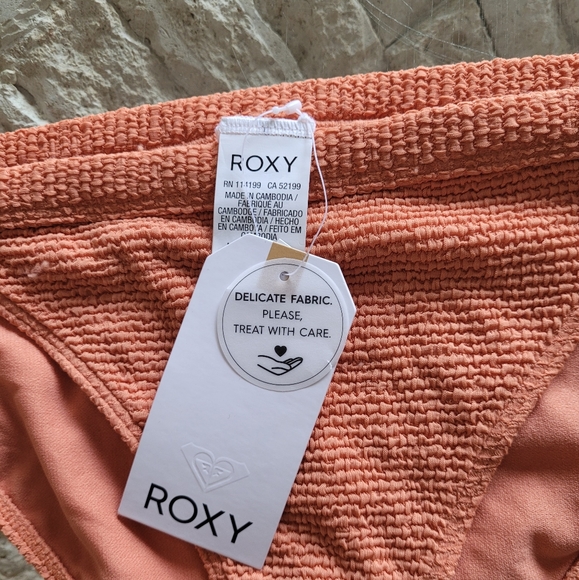 Nwt Roxy | sun memory full coverage bikini bottom crinkle texture - Picture 5 of 9